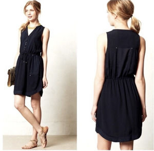 Anthropologie Maeve Women's Sleeveless Dress Navy Blue Size Medium